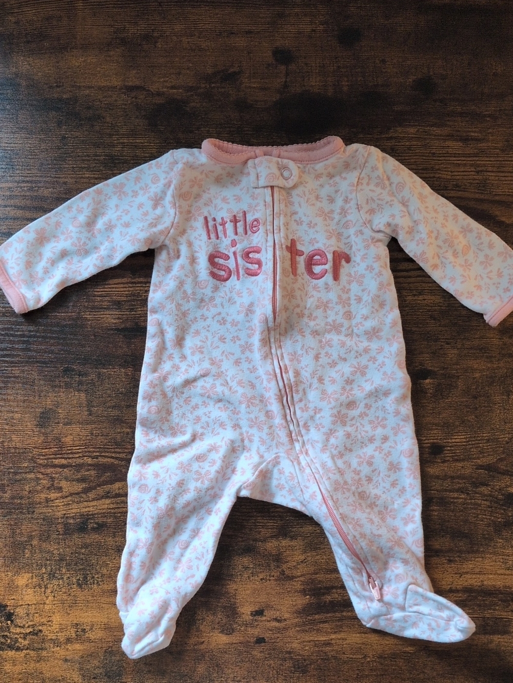 5/$25 Child Of Mine Floral Footie Bodysuit 0-3M